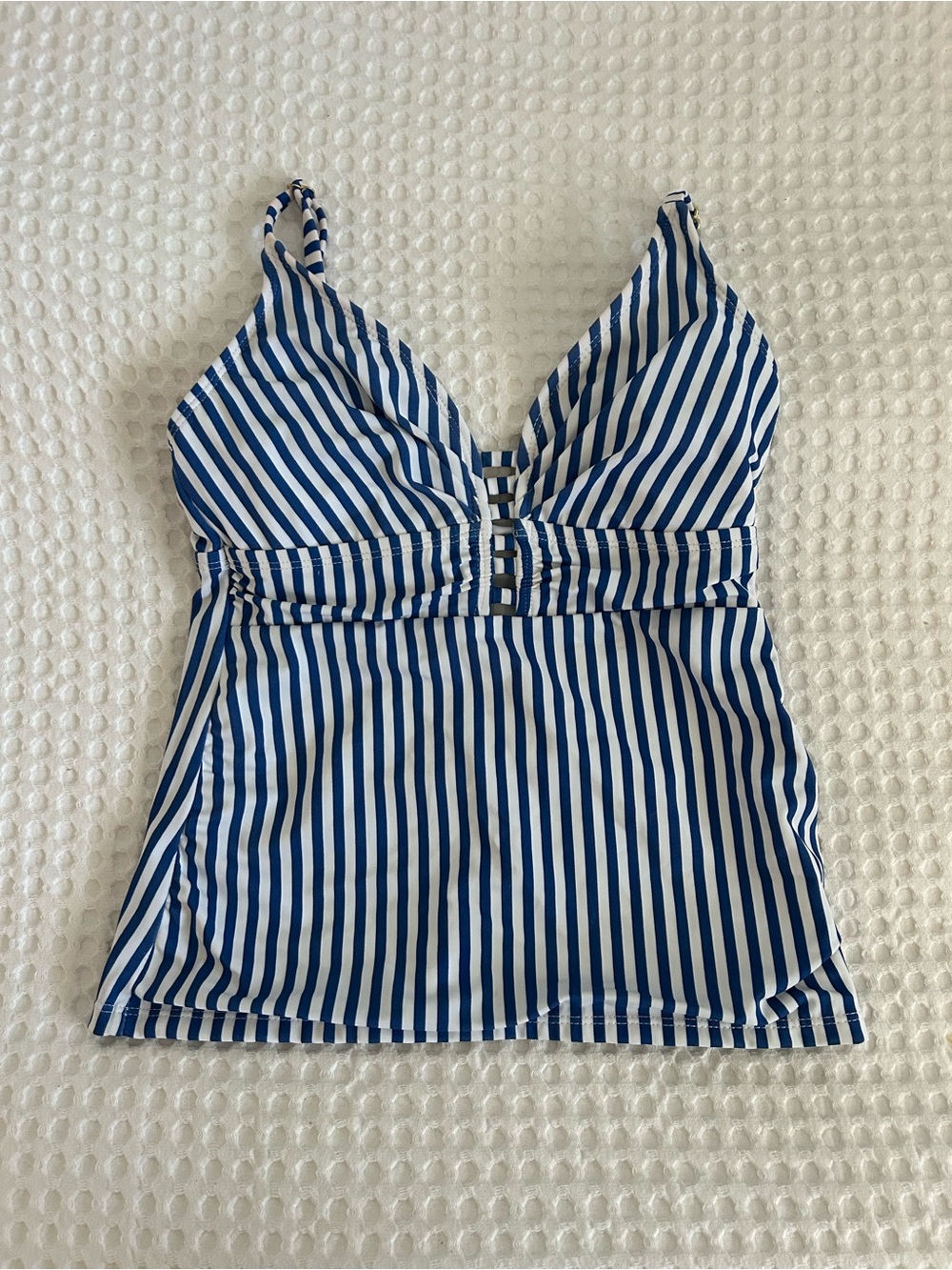 George Blue & White Striped V-Neck Camisole